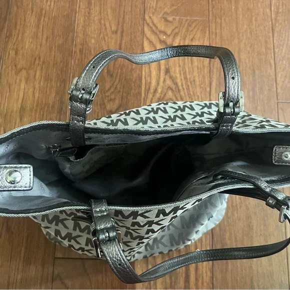 Michael Kors Gray Logo Tote - Picture 4 of 5